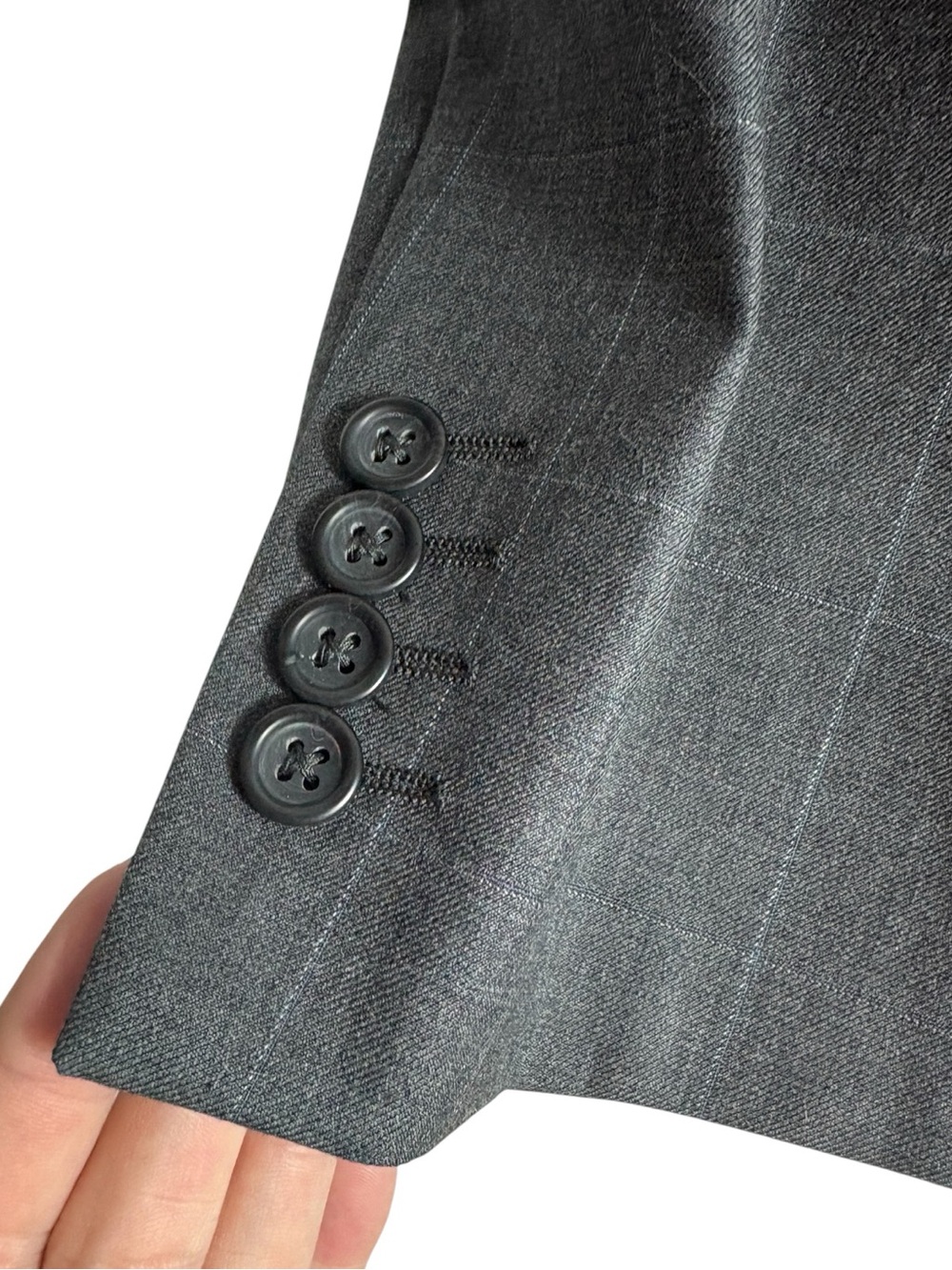 PRONTO UOMO Light Gray Windowpane Sport Coat Size 38R -- GOTGEOUS!!! - Picture 6 of 11